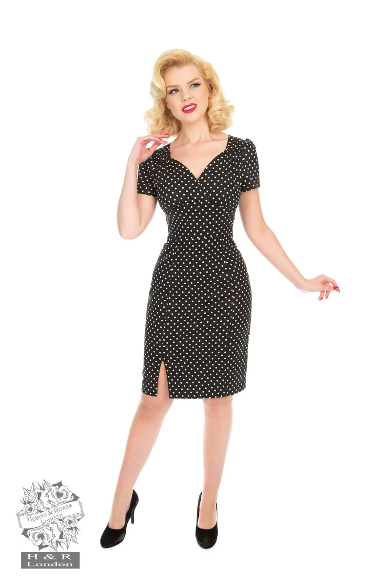 Cecelia Polka Dot Wiggle Dress